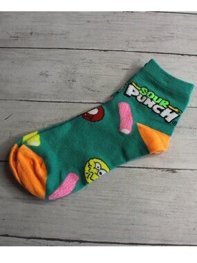 Sour Punch Novelty Quarter Crew Socks One Size Unisex Women's Men's